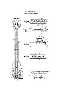 USA Patent Fender Lap Steel Guitar 1940's Drawings - Photoseeum