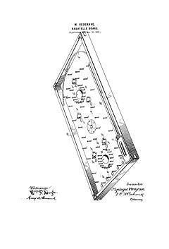USA Patent Redgrave Spinner Parlor Bagatelle 1890's Drawings - Photoseeum