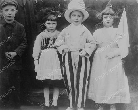 Vintage Children In Dress Up Costumes! 8x10 Reprint Of Old Photo - Photoseeum