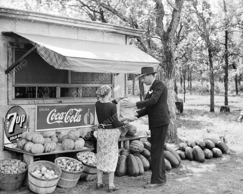 Roadside Fruit & Veggie Stand Coke Sign 8x10 Reprint Of Old  Photo - Photoseeum