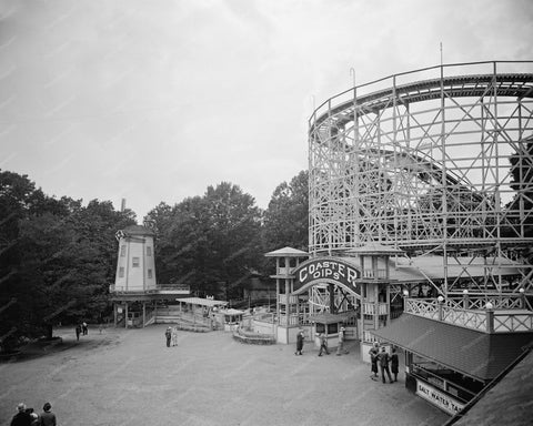 Glen Echo Park Coaster Dips & Windmill 8x10 Reprint Of Old Photo - Photoseeum