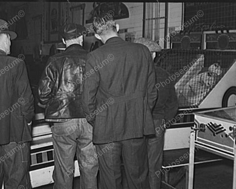 Men Watching Skee Ball Machine Played 8x10 Reprint Of Old Photo - Photoseeum