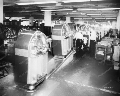 Inside Wurlitzer Jukebox Factory Vintage 8x10 Reprint Of Old Photo - Photoseeum