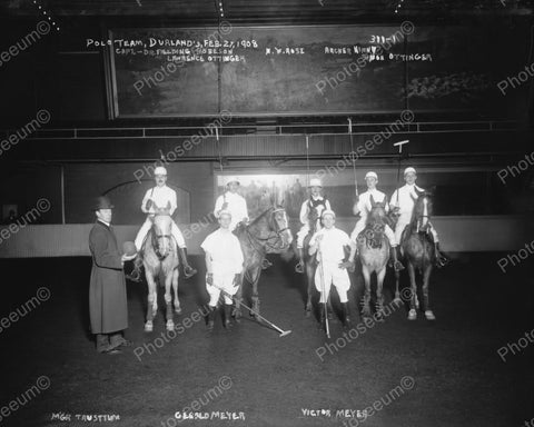 Polo Team Durlands 1908 Vintage 8x10 Reprint Of Old Photo - Photoseeum