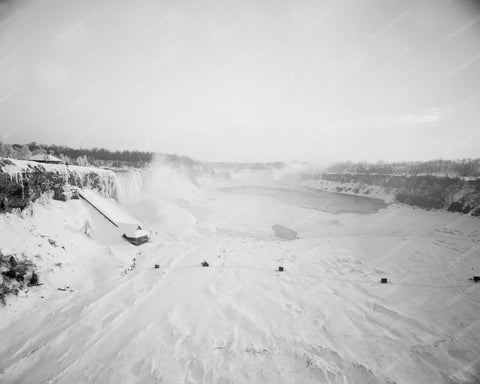 Niagara Falls Winter Scene Early 1900s 8x10 Reprint Of Old Photo - Photoseeum