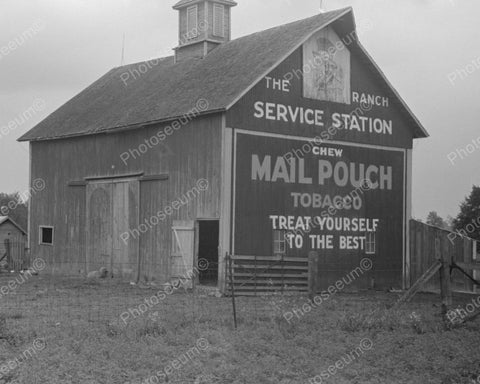 Barn Sign The Ranch Service Station 1938 Vintage 8x10 Reprint Of Old Photo - Photoseeum