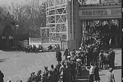 Glen Echo Roller Coaster Line 1940s 4x6 Reprint Of Old Photo - Photoseeum