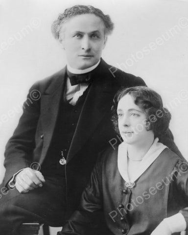 Harry &  Beatrice Houdini Classic 1922 8x10 Reprint Of Old Photo - Photoseeum