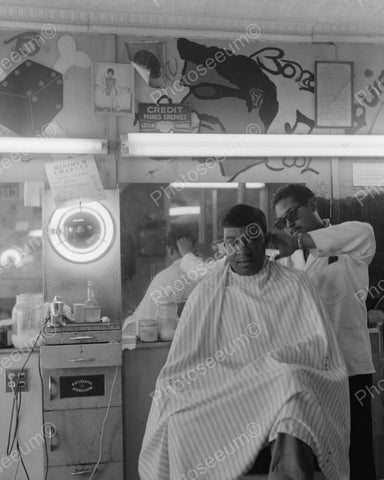 Livingstons Barber Shop Buffalo New York Vintage 8x10 Reprint Of Old Photo - Photoseeum
