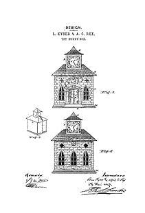 USA Patent Toy Money Bank 1880's Drawings - Photoseeum