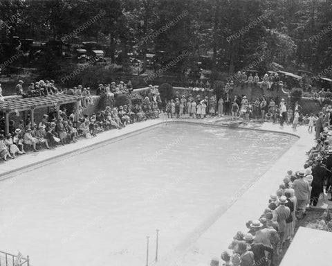 Pool Scene At Vintage Country Club 1900s 8x10 Reprint Of Old Photo - Photoseeum