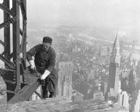 Sky Scraper Worker New York City Vintage 8x10 Reprint Of Old Photo - Photoseeum