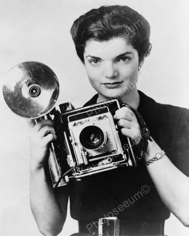 Jacqueline Kennedy Onassis Camera Shoot Vintage 8x10 Reprint Of Old Photo - Photoseeum