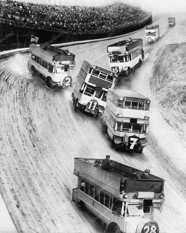Wild European Bus Race Vintage 8x10 Reprint Of Old Photo - Photoseeum