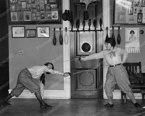 Fencing Students 1925 Vintage 8x10 Reprint Of Old Photo 2 - Photoseeum