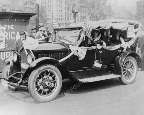 Women Drive Antique 1920s Automobile 8x10 Reprint Of Old Photo - Photoseeum