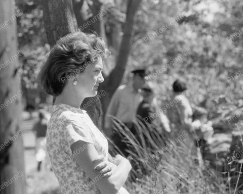 Jacqueline Kennedy Looking Out To Field Vintage 8x10 Reprint Of Old Photo - Photoseeum