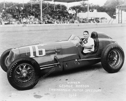 George Robson Indianapolis Motor Speedway 1946Vintage 8x10 Reprint Of Old Photo - Photoseeum