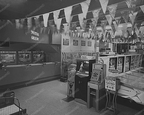 Shoot The Bear Shooting Gallery Arcade 8x10 Reprint Of Old Photo - Photoseeum