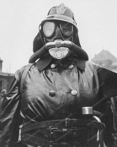 Fire Woman Dressed In Fire Fighting Gear Vintage 8x10 Reprint Of Old Photo - Photoseeum