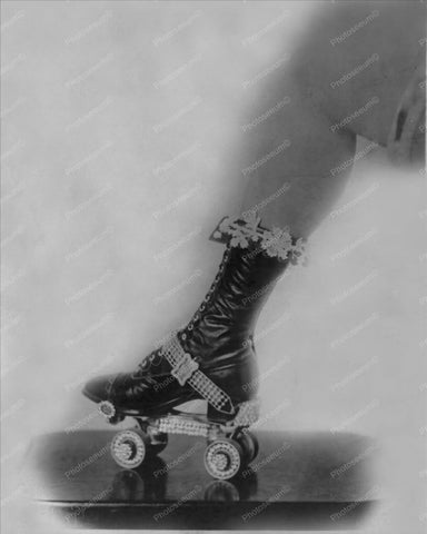 Jewelled Vintage Roller Skate 1920s 8x10 Reprint Of Old Photo - Photoseeum