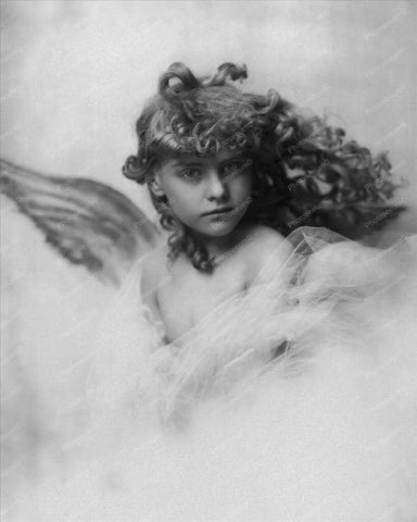 Victorian Little Girl Angel 1900s 8x10 Reprint Of Old Photo - Photoseeum
