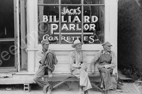 Jack's Billiard Parlor Iowa 1930s 4x6 Reprint Of Old Photo - Photoseeum