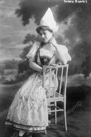 Dutch Girl Sophie Brant Poses On Chair Vintage 8x10 Reprint Of Old Photo - Photoseeum