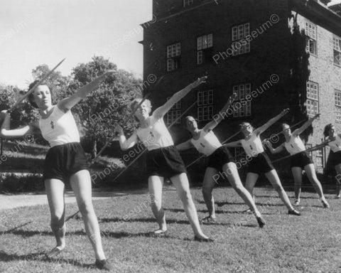 Javelin Girls In Action! 8x10 Reprint Of Old Photo - Photoseeum