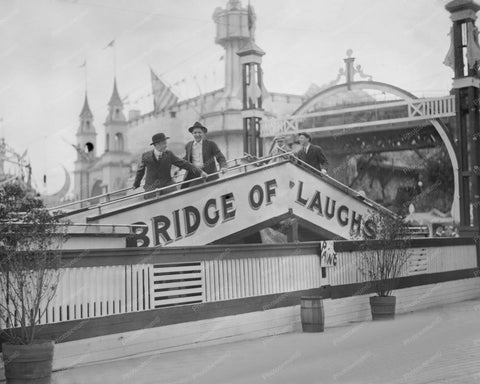 Luna Park Coney Bridge Of Laughs Vintage 8x10 Reprint Of Old Photo - Photoseeum