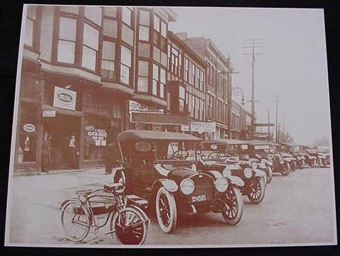 Used Car Lot Regal Sales Ohio Automobiles Vintage Sepia Card Stock Photo 1910s - Photoseeum