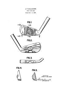 USA Patent Golf Club Head By G Gallagher 1930's Drawings - Photoseeum