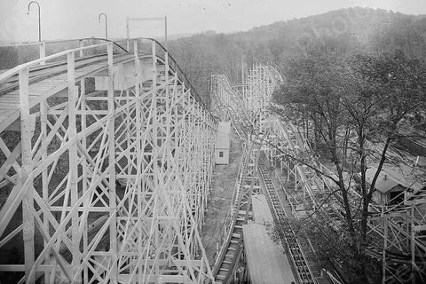 Glen Echo Roller Coaster Ups & Downs 1920 4x6 Reprint Of Old Photo - Photoseeum