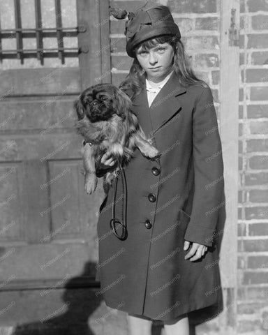 Girl With Dog At Dog Show Early 1910s  8x10 Reprint Of Old Photo - Photoseeum