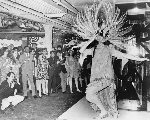 Woman Boogies In Feather Headdress 1950s 8x10 Reprint Of Old Photo - Photoseeum