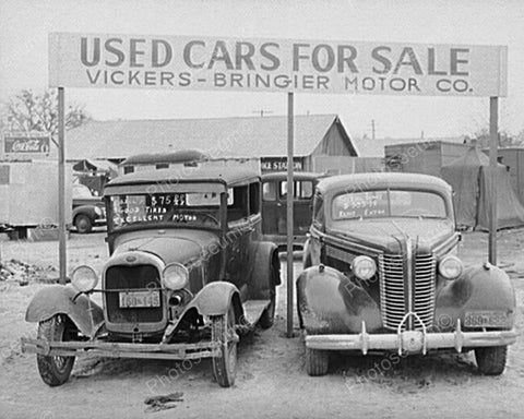 Antique "Used Cars For Sale" Auto Lot 8x10 Reprint Of Old Photo - Photoseeum
