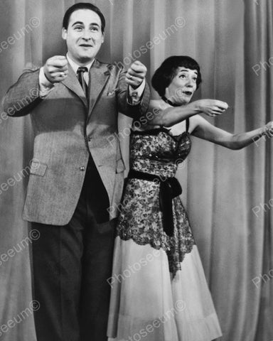Sid Caesar & Imogene Coca  Performing 1954 Vintage 8x10 Reprint Of Old Photo - Photoseeum