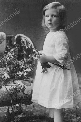 Charming Litltle Dutch Girl "Princess" 4x6 Reprint Of Old Photo - Photoseeum