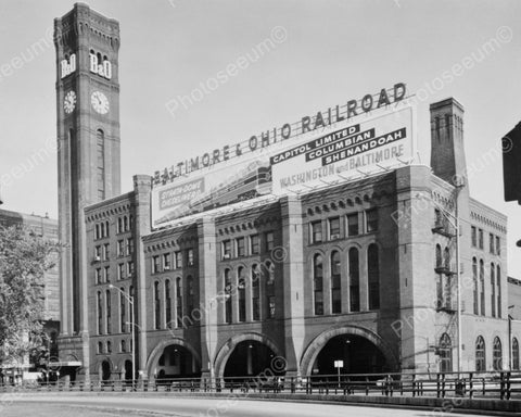 Baltimore And Ohio Railroad Station Viintage 8x10 Reprint Of Old Photo - Photoseeum