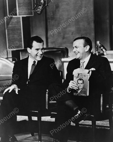 Richard Nixon Interviewed By Jack Paar Vintage 8x10 Reprint Of Old Photo - Photoseeum