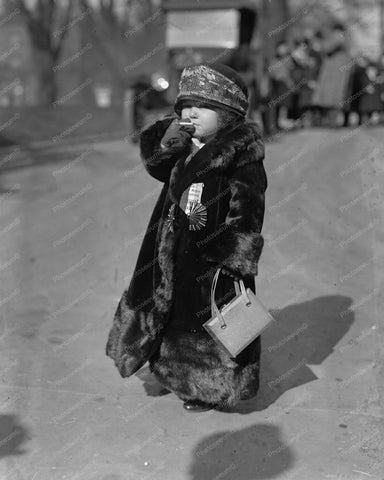 Circus Midget Having a Smoke 1920s  8x10 Reprint Of Old Photo - Photoseeum