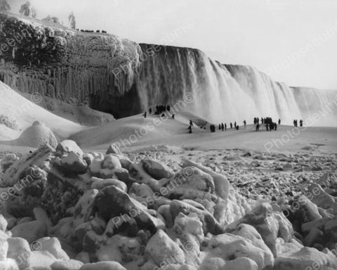 Niagara Falls At Winter Stunning Frozen! Old 8x10 Reprint Of Photo - Photoseeum