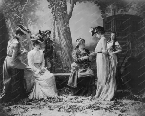 Victorian Ladies At Fortune Teller 1900s 8x10 Reprint Of Old Photo - Photoseeum