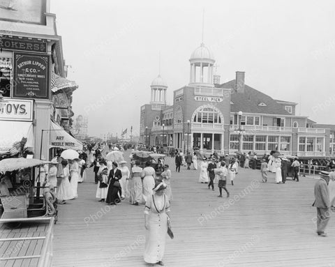 Boardwalk And Steel Pier Atlantic City Vintage 8x10 Reprint Of Old Photo - Photoseeum