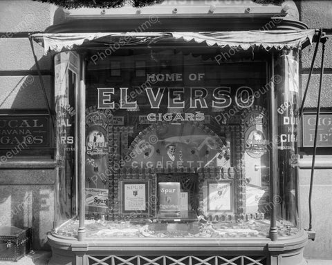 Home Of EL VERSO Cigars Store Window 8x10 Reprint Of Old Photo - Photoseeum