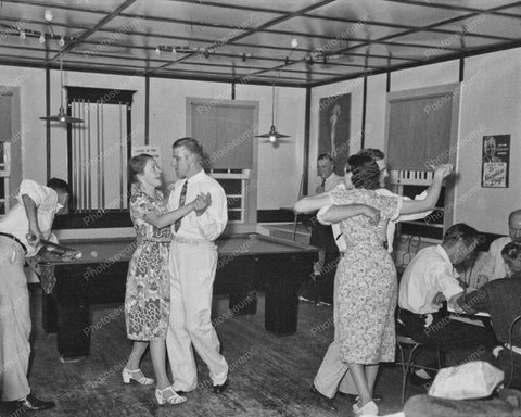 Billiards With People Dancing & Playing Cards 8x10 Reprint Of 1938 Old Photo - Photoseeum