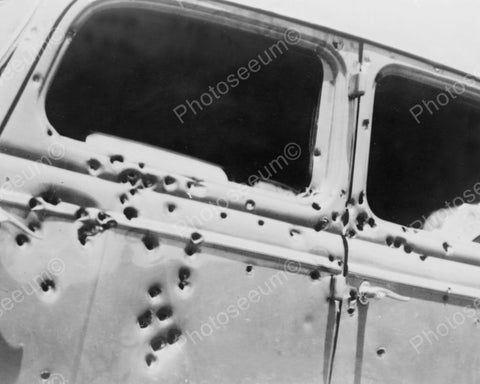 Bonnie & Clyde Riddled Car 1930s 8x10 Reprint Of Old Photo - Photoseeum
