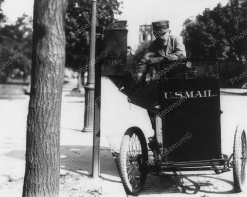 Motorcycle Postman 1912 Vintage 8x10 Reprint Of Old Photo - Photoseeum
