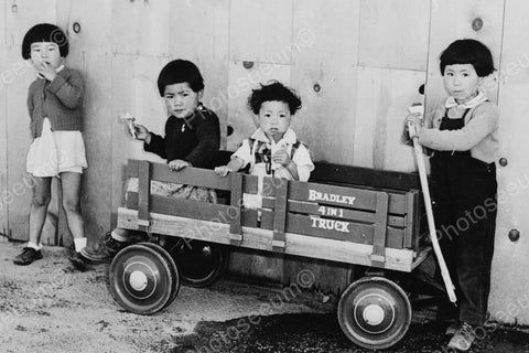 Children With Bradley 4 In 1 Truck Wagon 4x6 Reprint Of Old Photo - Photoseeum