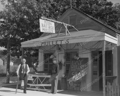 Peters Bait Box Mullet Shop 8x10 Reprint Of Old Photo - Photoseeum